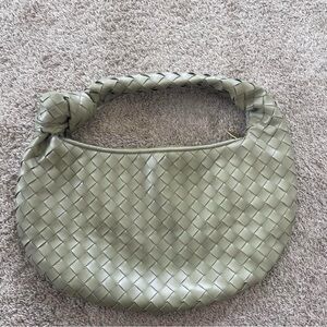 Woven Green Shoulder Bag